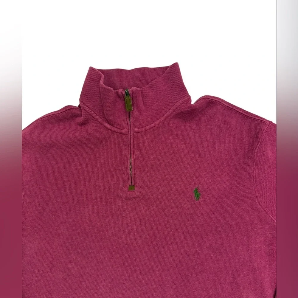 Polo Ralph Lauren Men's Maroon Zip-Up Sweater Size XL